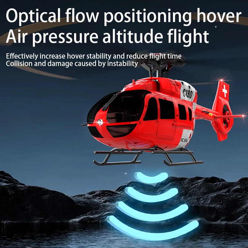 RC ERA C190 RC Helicopter 2.4G 6-Aixs Gyroscope 6CH Altitude Hold Optical Flow Brushless Remote Control Helicopter Toys For Kid - 3