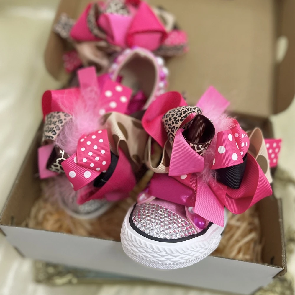 Zapatos de lona con diamantes de imitación hechos a mano para