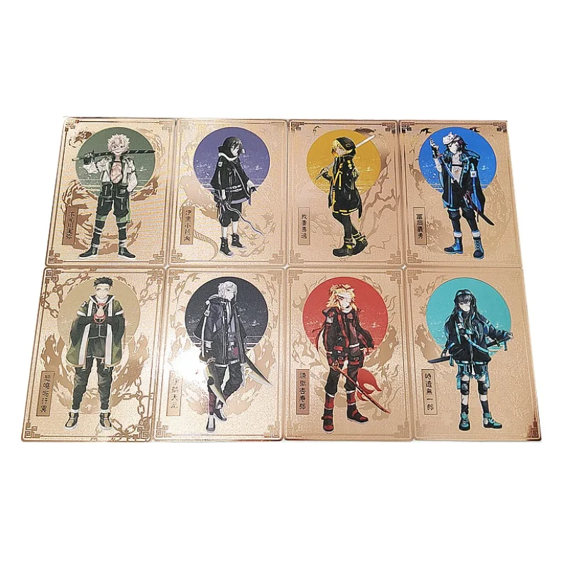 

Demon Slayer Shinazugawa Sanemi Uzui Tengen Agatsuma Zenitsu Rengoku Kyoujurou DIY Metal Card Anime Collection Cards Toys