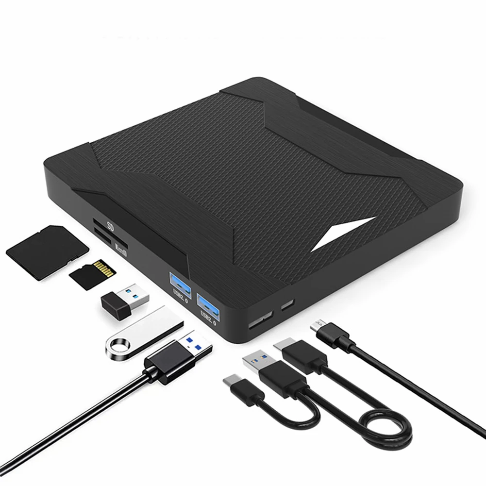 CD DVD 라이터 USB 3.0 TF SD 휴대용 외장 드라이브 드라이버, 무료 모바일 CD-ROM 드라이브, 플러그 앤 플레이 DVD 버너, 컴퓨터 노트북용