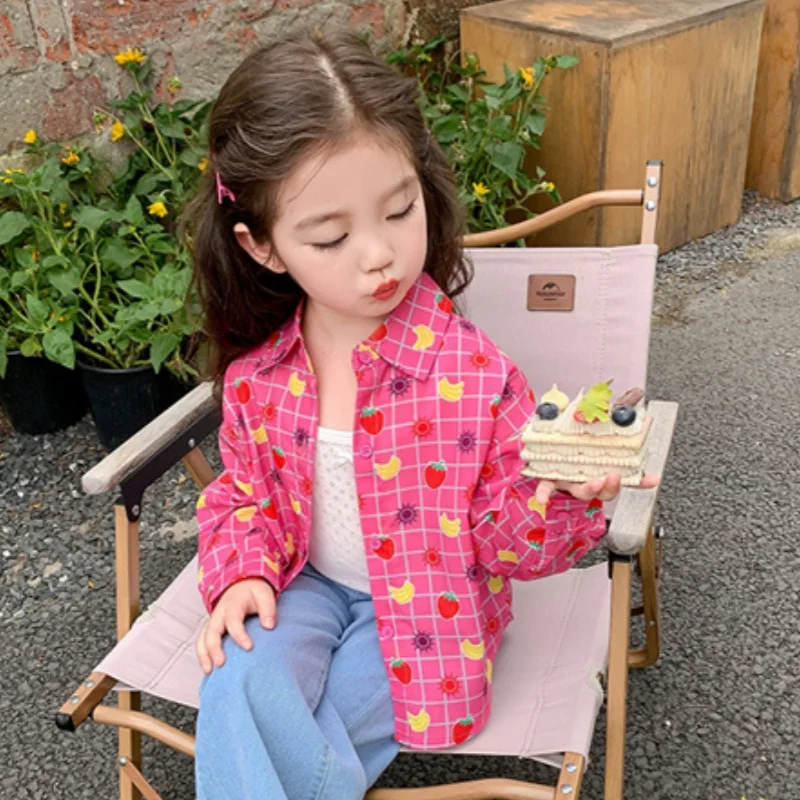 

Girls Baby's Kids Blouse Coat Jacket Outwear Cotton 2024 Cardigan Spring Autumn Shirts Outwear Toddler School Children's Clothin