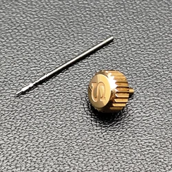 Silver/Gold Screw Replacement with Engraved S Symbol on Crown - Watch Accessory with Crown Tube (NO.3 rose)