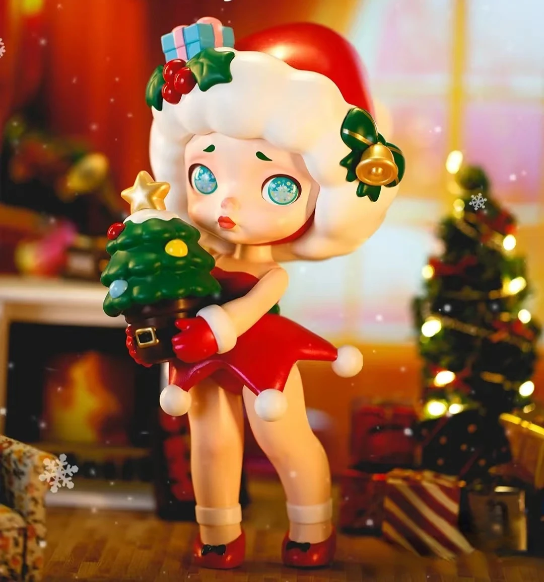 

Оригинальная Рождественская фигурка Laura 200%, Рождественская кукла, Санта, девочка, платье Kawai, шапка с колокольчиком, художественное украшение, подарок на День Благодарения, игрушка