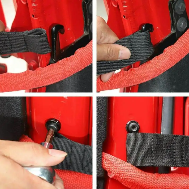 Black Door Limiting Check Strap for Jeep Wrangler Cj Yj Tj Jk & Unlimited Heavy Duty Strong Limit Check Strap