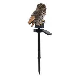 Solar - Powered Owl Garden Light - Waterproof LED Outdoor Decor (Brown)