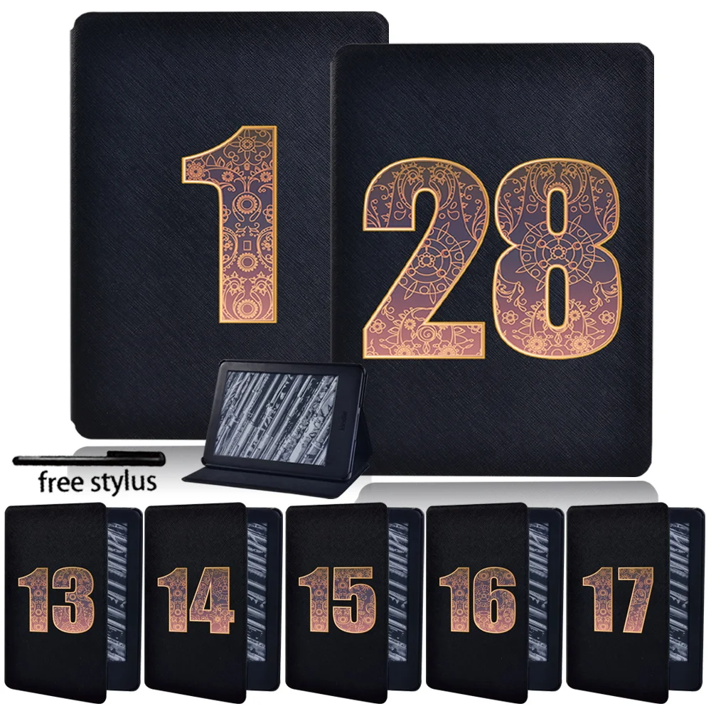 Custodia Per Tablet In Pelle Per Amazon Paperwhite 5/Kindle 8Th/10Th Gen/Paperwhite 1 2 3/Paperwhite 4 Numero Stampa Custodia Antipolvere