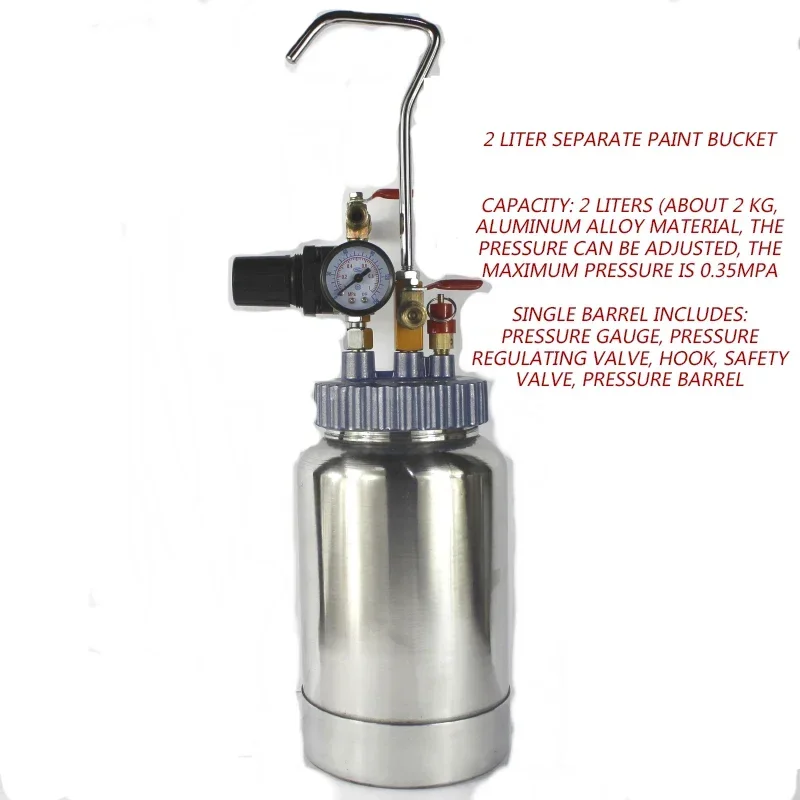 2L Separate Pressure Bucket Water-in-water Colorful Paint Spray Gun Thickened Spray Can Container Paint Pressure Bucket