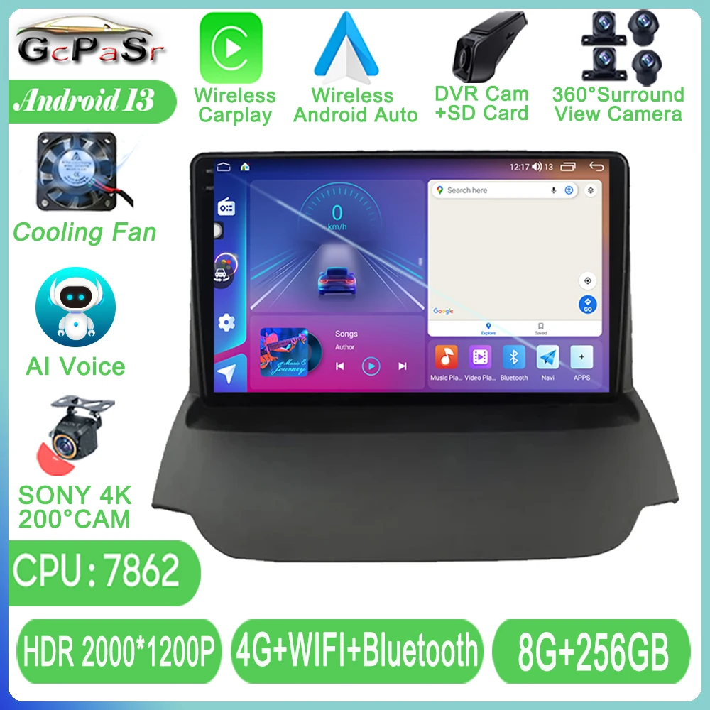 

Car Android 13 For Ford EcoSport 2013-2017 Auto 5G wifi Radio Stereo Multimedia Player GPS Navigation High-performance CPU 2din