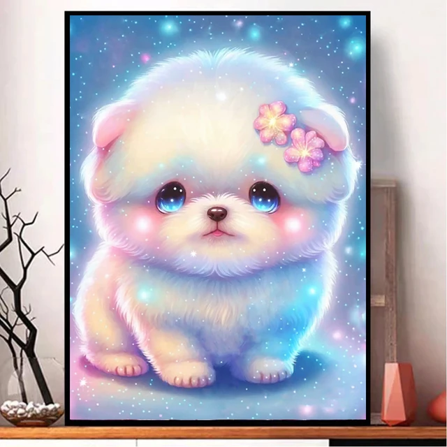 Dog 5D Diamond Painting Kit Cute Dog Diamond Embroidery Painting Animal Dog  Full Diamond Mosaic DIY Rhinestone Home Decor Gift - AliExpress