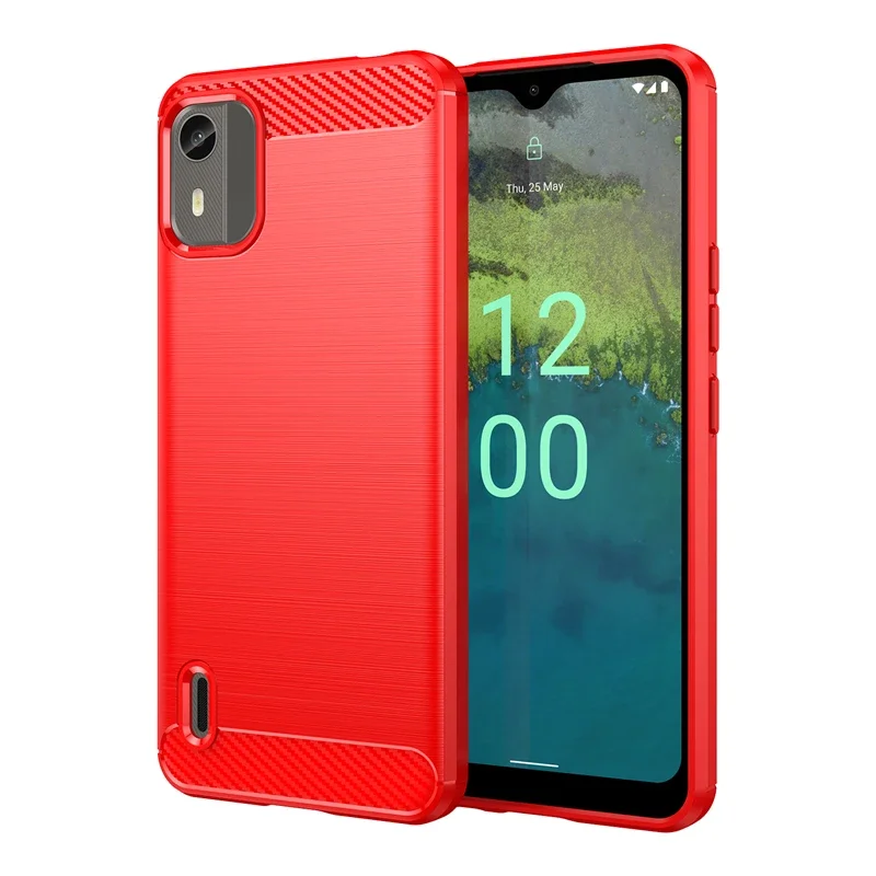 Durable Carbon Fiber Texture TPU Shockproof Protective Phone Case