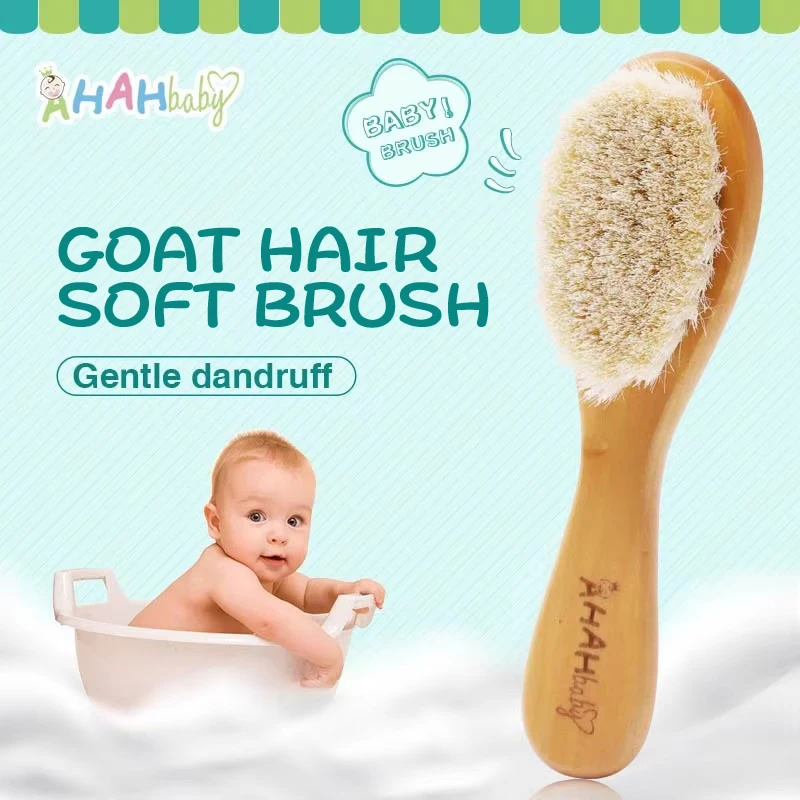 Baby Hair Brush Mini Goat Hair Brush Portable Pocket Comb Salon Styling Hairbrush Small Travel Airbag Head Massage