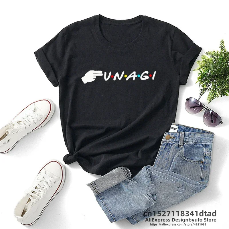 

Unaggie with colorful dots T-shirt women friends show shirt Harajuku summer women's T-shirt tee unisex