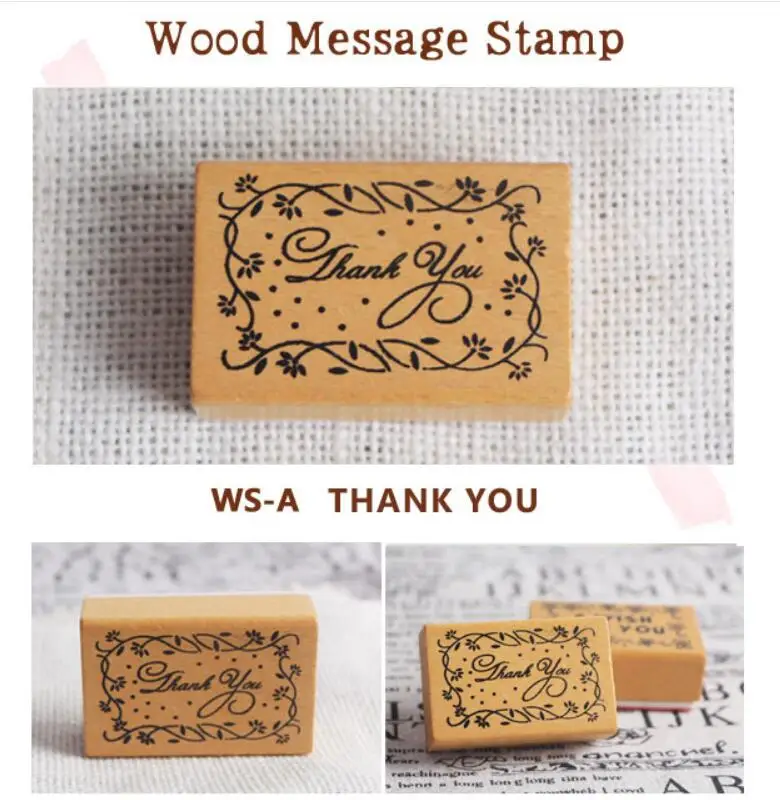 

1pcs per pack Blessing Word Message Stamp DIY Work Decorative Antique Stamp Gifts scrapbooking craft standard stamp