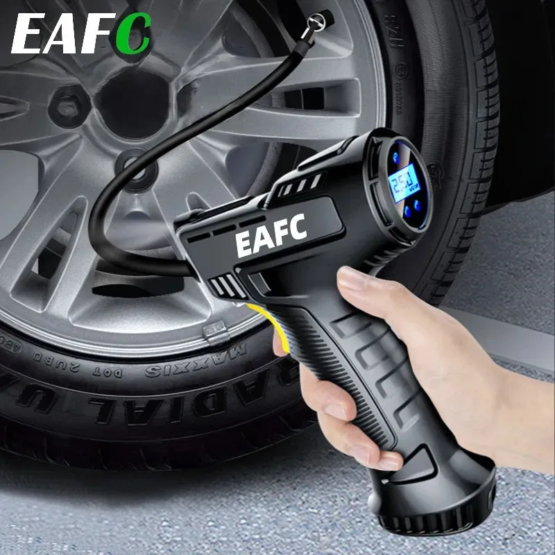 EAFC 120W Handheld Luft Kompressor Drahtlose/Verdrahtete Aufblasbare Pumpe  Tragbare Luftpumpe Reifen Inflator Digital für Auto Fahrrad bälle -  AliExpress