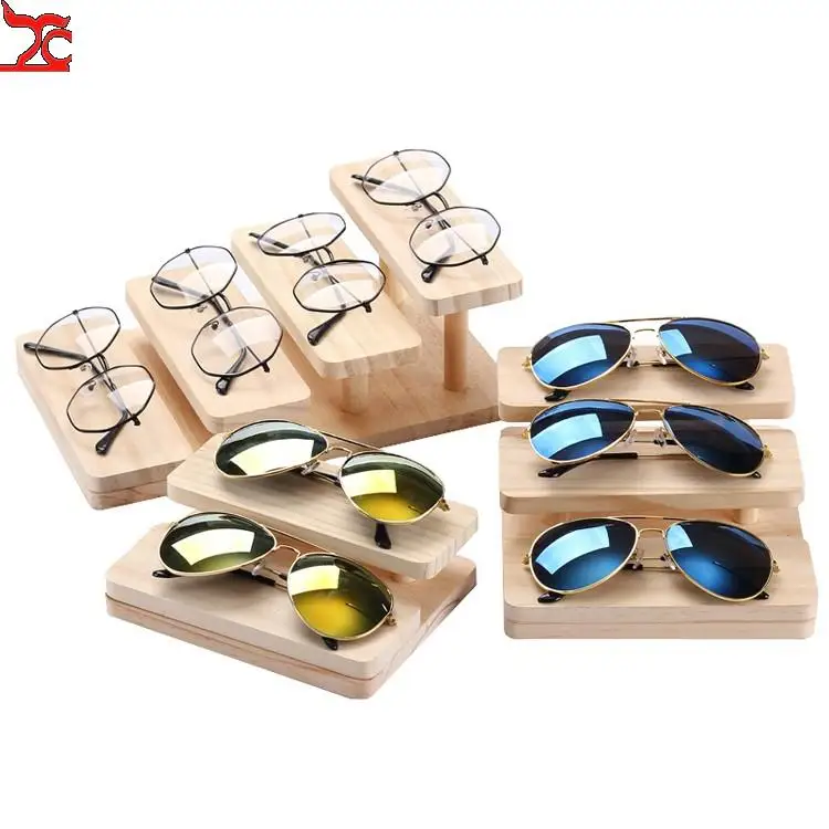 1Pcs Multilayer Wood Glasses Display Stand Anime Jewelry and Doll Sunglasses Show Fram for Shop Counter