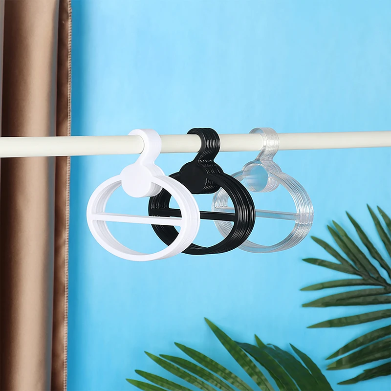 10Pcs Oval Scarf Shawl Tie Holder Coat Hanger Multifunctional Clothes Display Slots Holder Organizer Space Saving 1