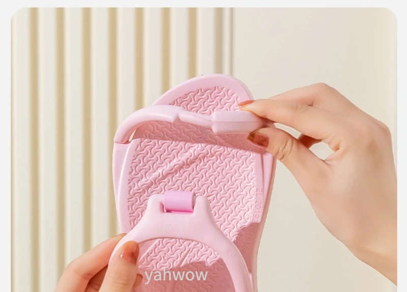 Faltbare Reise-Hausschuhe, Unisex, EVA-Flip-Flops, Hotel, rutschfest, für Badezimmer, drinnen und draußen, tragbar, leicht, bequem – Detail 5