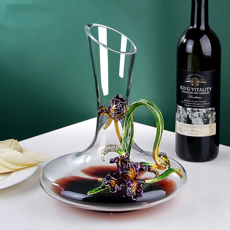 Crystal Glass Pitcher Wine Decanter Dispenser  Bottle Hip Flasks Barware Pot Bar Accessories Gift