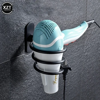 Portaoggetti per asciugacapelli Portaoggetti per asciugacapelli e piastra per bagno in alluminio Scaffali montati a parete Accessori Scaffali per ventilatore 1