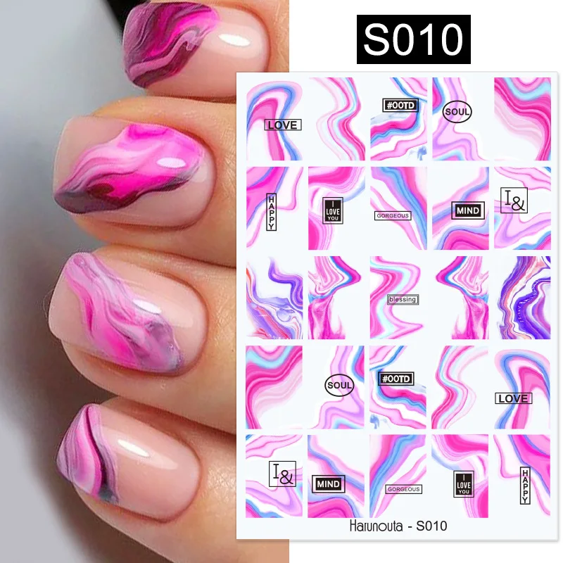 Adesivi Per Nail Art, Decalcomanie, Trasferimenti, Effetto Primavera - Foto 10