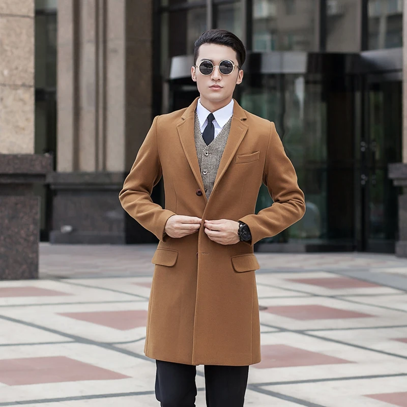 

new arrival coat male woolen overcoat slim outerwear trench obese plus size S M L XL 2XL 3XL 4XL 5XL 6XL 7XL 8XL 9XL 10XL