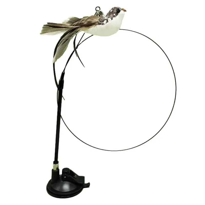 

Feather Cat Teaser Interactive Cat Feather Toy Set With Bell Steel Wire Cat Wand Toy Funny Kitten Toys Cat Fishing Pole Toys
