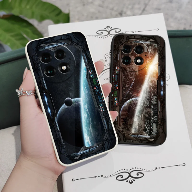 Fascinating Space Design Liquid Silicone Phone Case