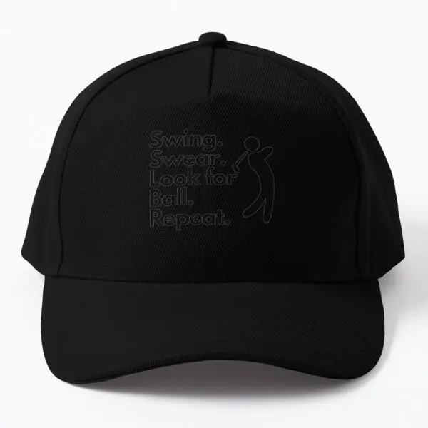 

Swing Swear Look For Ball Repeat Baseball Cap Hat Czapka Casquette Boys Sport Solid Color Bonnet Printed Mens Black Spring