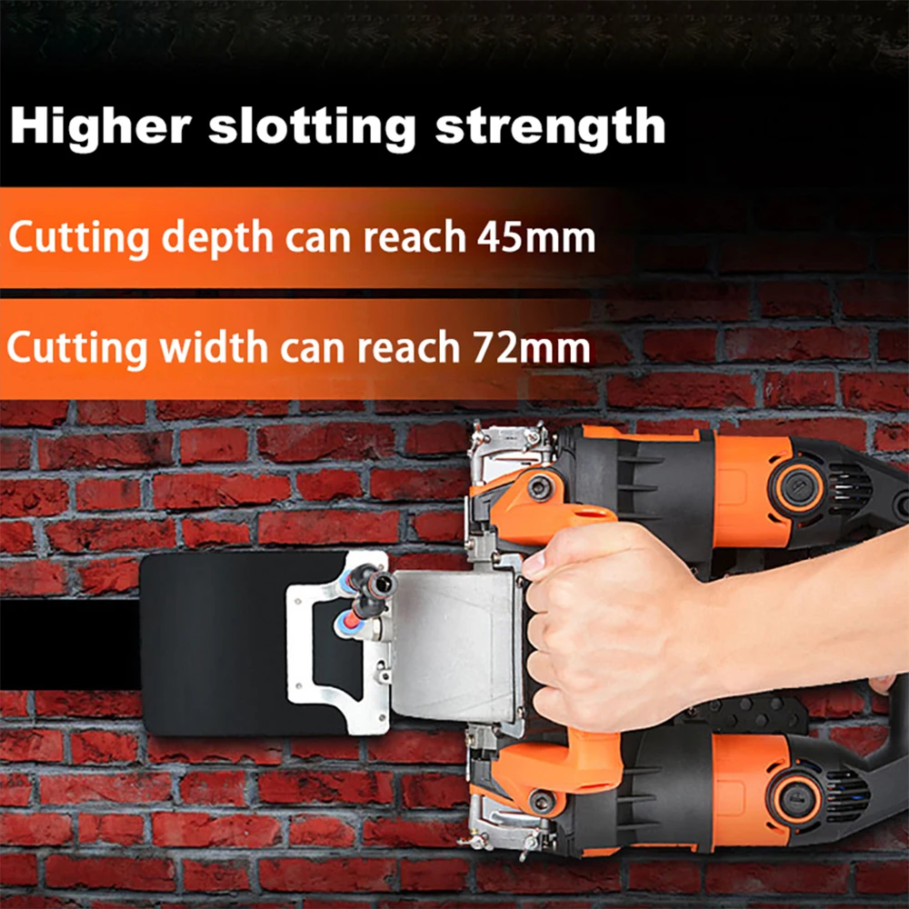 Dustless Plumbing Electricity Slotting Machine One Time Forming Installation Wall Wire Groove Concrete Dustless Cutting Machine 4