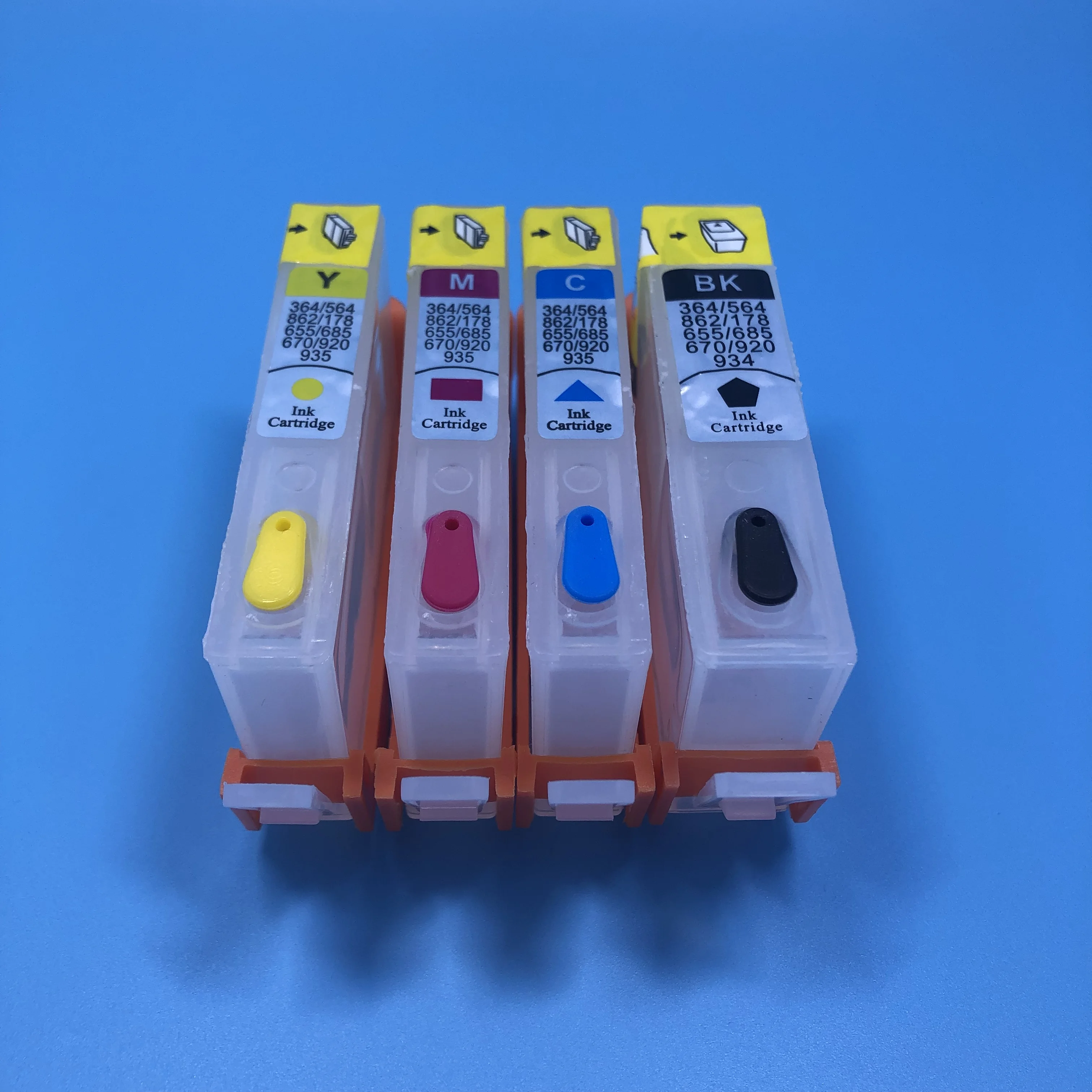 4PcsEmptyRefillableInkCartridgeWithoutChipforHP178364564655