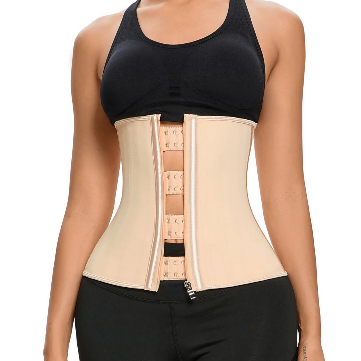 

Zipper Latex Corset for Slimming Waist Trainer Body Shaper Shapewear Women Flat Belly Sheath Colombians Girdles Modeling Stap