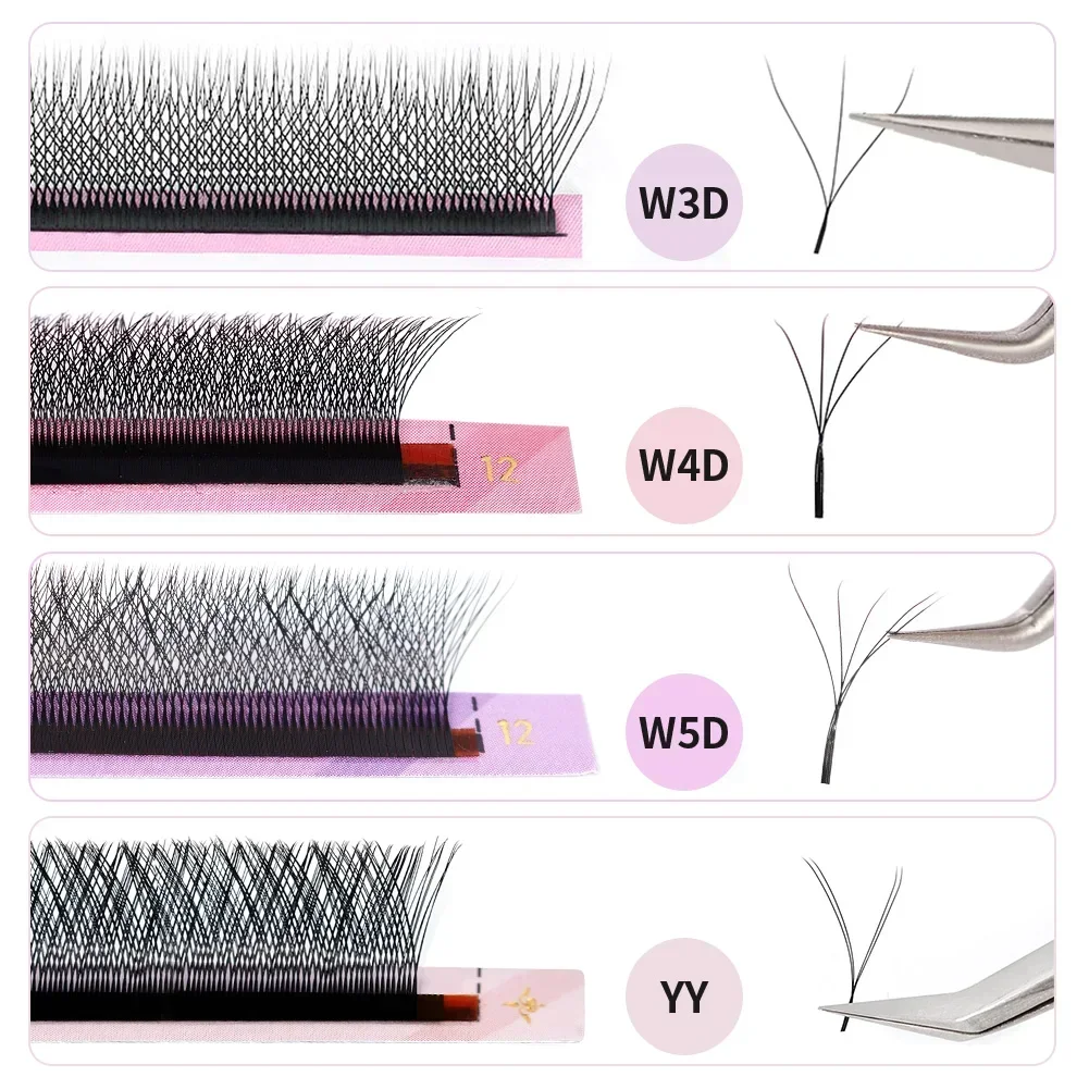 Фото Ресницы Arison W Shape 3/4/5/6D, готовые ресницы для увеличения объема, YY Style Lashes, искусственная норка, мягкие, легкие в использовании натуральные ресницы №3