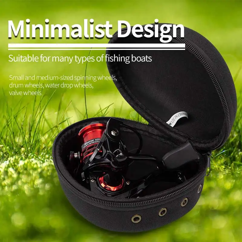Portable Fishing Reel Bag Protective Case Black 15.5cm Waterproof EVA Outdoor Cover Boxs For Spinning Reel Fishing Tools Tackles