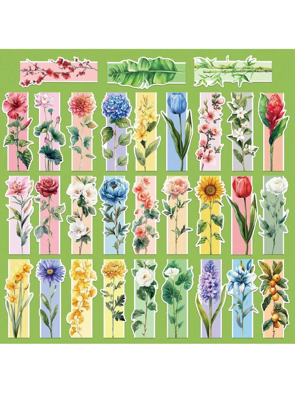 Flower Bookmarks Reading Page Markings Decoration Reading Book Markings Plant Flower DIY 30pcs floral painting bookmark bookmarks stationery supplies retro flower bookmark