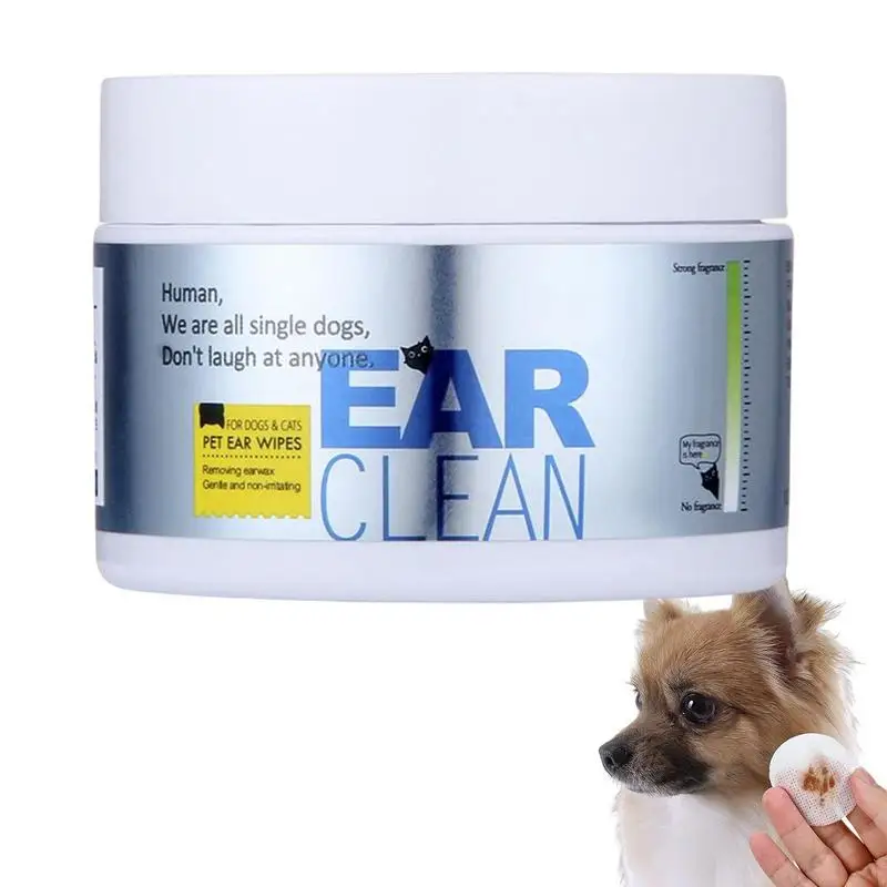 120pcs Cat And Dog Ear Cleaner Wipes Ear Stains Remover Pet Cleaning