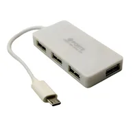 Micro USB OTG 4 Port HUB Adapter Cable For Smartphone Tablet High Speed Black White 2