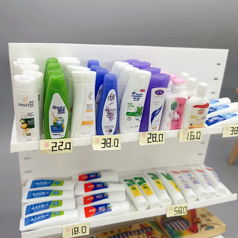 1/12 Scale Dollhouse Miniature Shampoo Toothpaste Toiletries Scene Model for ob11 Blyth Doll Accessories doll house toys