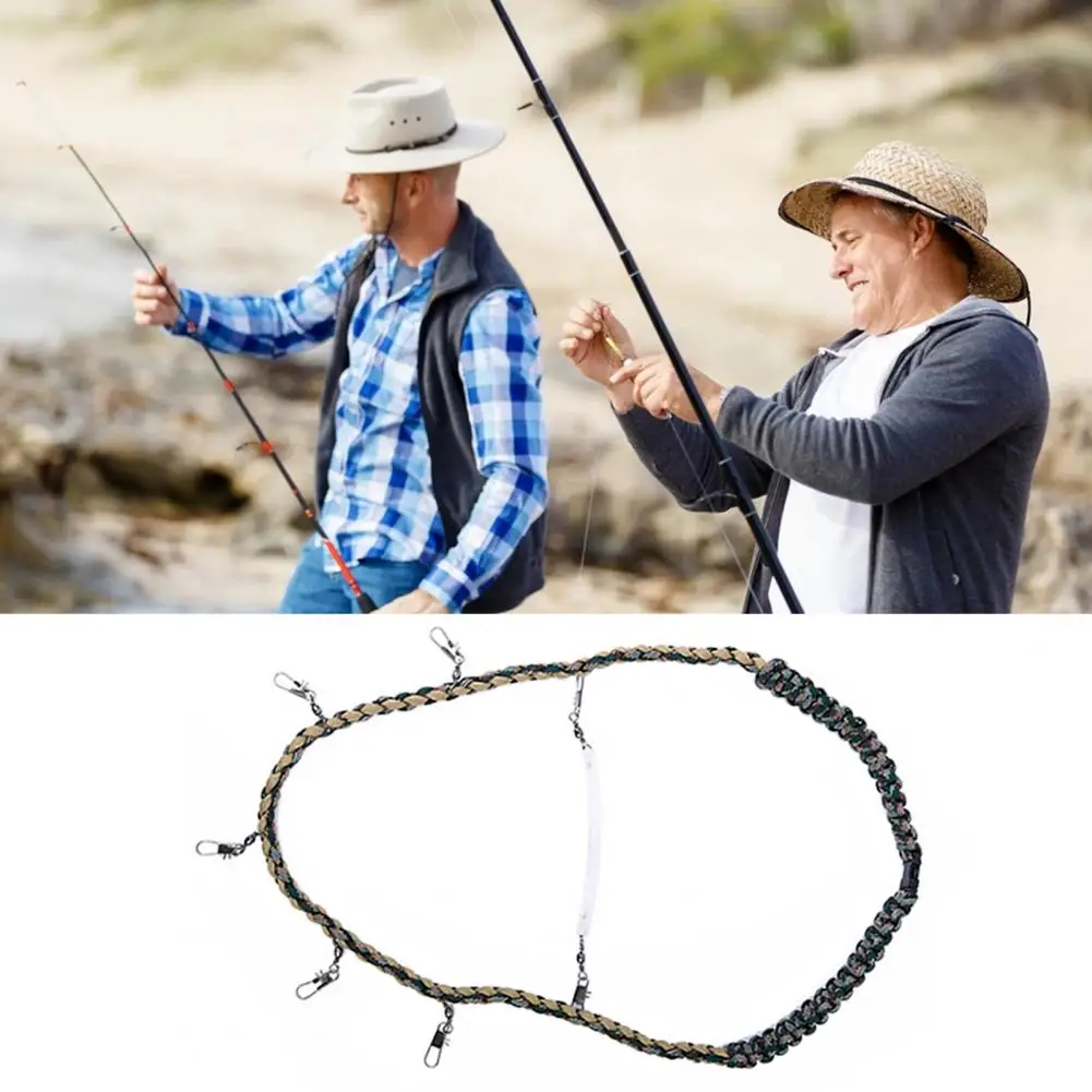 Collar de cordón de pesca con mosca, cuerda trenzada suave, herramientas de pesca, línea colgante, soporte delicado colorido, accesorios de pesca al aire libre