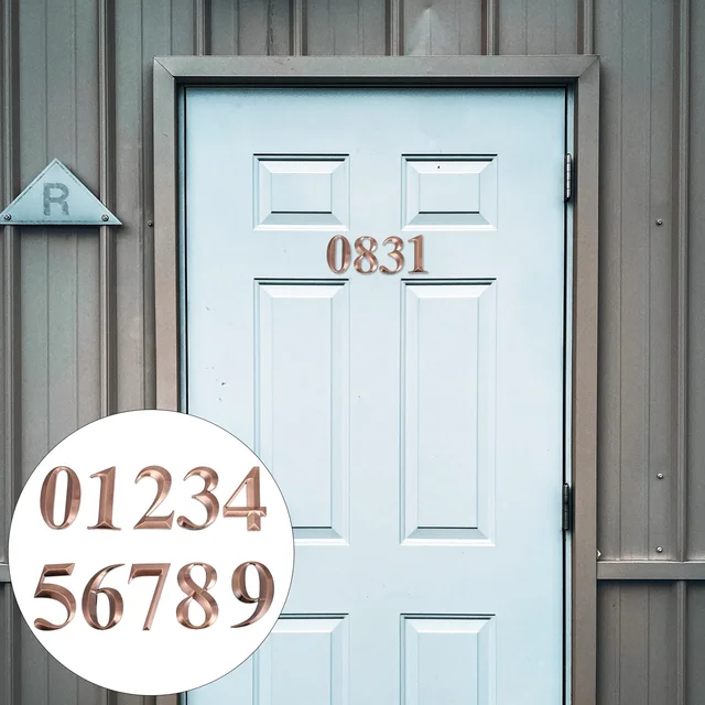 Digitális Ház Száma 0-9 Matrica Címe Ajtó Címke 3D Lemez Jelzés Számok Hotel Matricák Fém Postafiók - Image 4