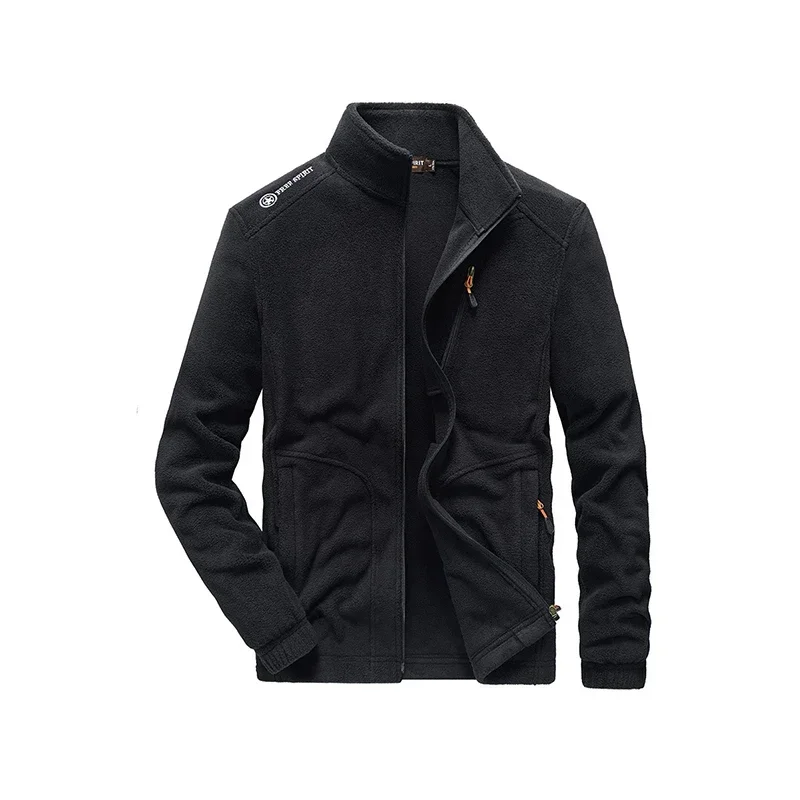 

Осенняя новая Молодежная мужская однотонная куртка на молнии с откидным воротником без капюшона