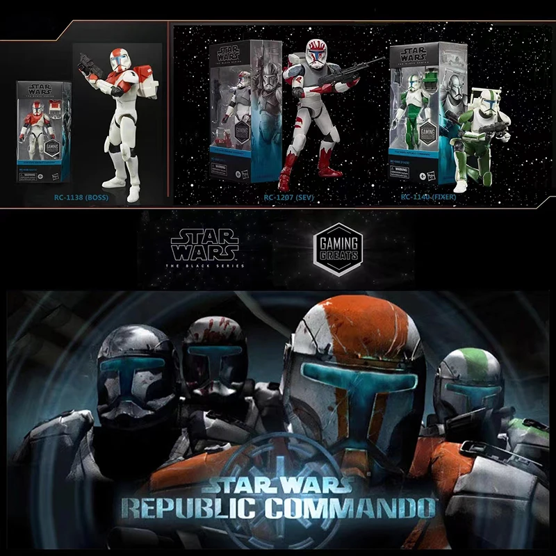 Original Y Star Wars The Black Series Gaming Greats Republic Commando Rc-1207 (Sev) 6-In Action Figure Gamestop