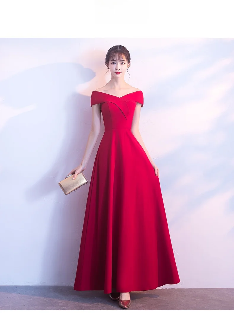 Ele Long One-oulder Wedding Dr for Brides 2024 Svel Zipper Sle Cotton Fabric Formal Evening Gown for Wedding...