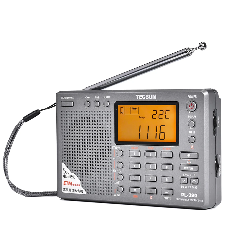 Tecsun PL 380 DSP professional Radio FM/LW/SW/MW Digital Portable Full Band  Stereo Good Sound Quality Receiver as Gift to Parent AliExpress