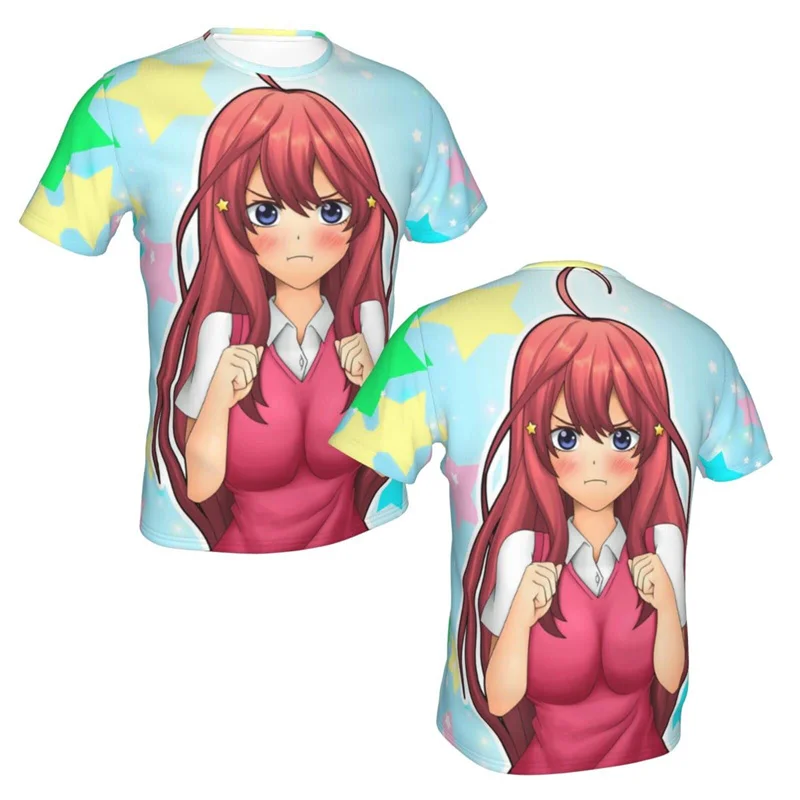 

3D Anime The Quintessential Quintuplets Printing T Shirt Nakano Itsuki Graphic T-shirts Girl Fashion Sexy Short Sleeves Clothing