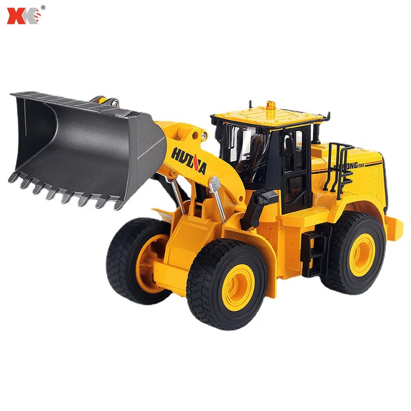 HuiNa 1552 1/16 RC 트럭 2.4G 원격 제어 11 채널 로더 트럭 라이트 합금 RC 엔지니어링 차량 장난감 자동차 소년을위한 선물
