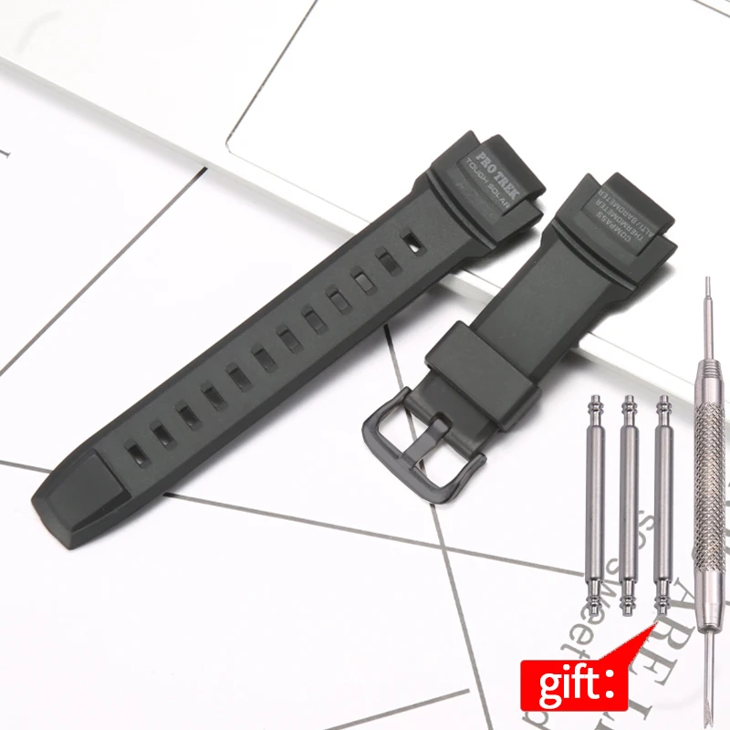 Men's Sports Waterproof Resin Watchband Strap