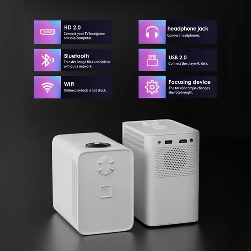 HONGTOP S30MAX 휴대용 스마트 미니 프로젝터, 안드로이드 프로젝터, 와이파이 및 블루투스 원격, 1080P, 9500L 5
