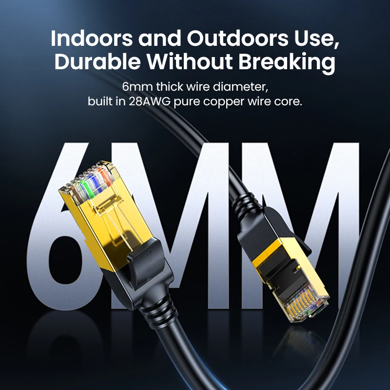이더넷 케이블, 노트북 라우터용 트위스트 페어 패치 코드, 10m UTP Cat 6 RJ 45 스플리터 네트워크 케이블, Cat6 랜 케이블, RJ45