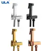 ULA Brass Bidet Faucet Gold Handheld Toilet Bidet Sprayer Hygienic Shower Toilet Faucets Single Cold Water Tap Self Cleaning 1