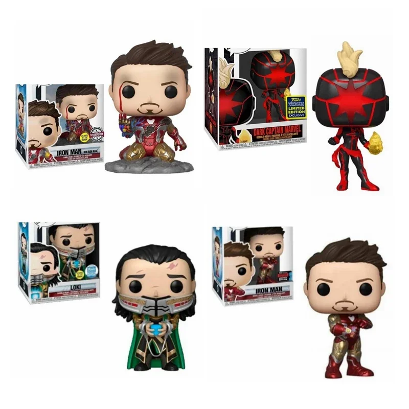 Funko Dark Captain 657 # Avenger Loki 747 # Iron Man 580 # Limited Edition Vinyl Dolls Action Figure Collection Model Toy